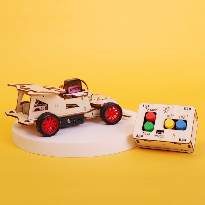 Steering Remote Controlled Car DIY Kit, Educational STEM Toy