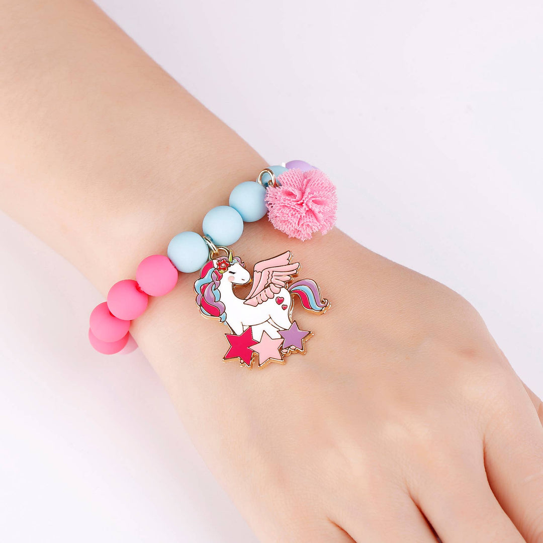 Magical Unicorn Bracelet and Nail Sticker Girly Gift Pack