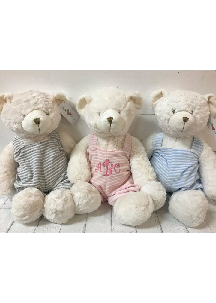 24" Stuffed Bear-Pink Overalls