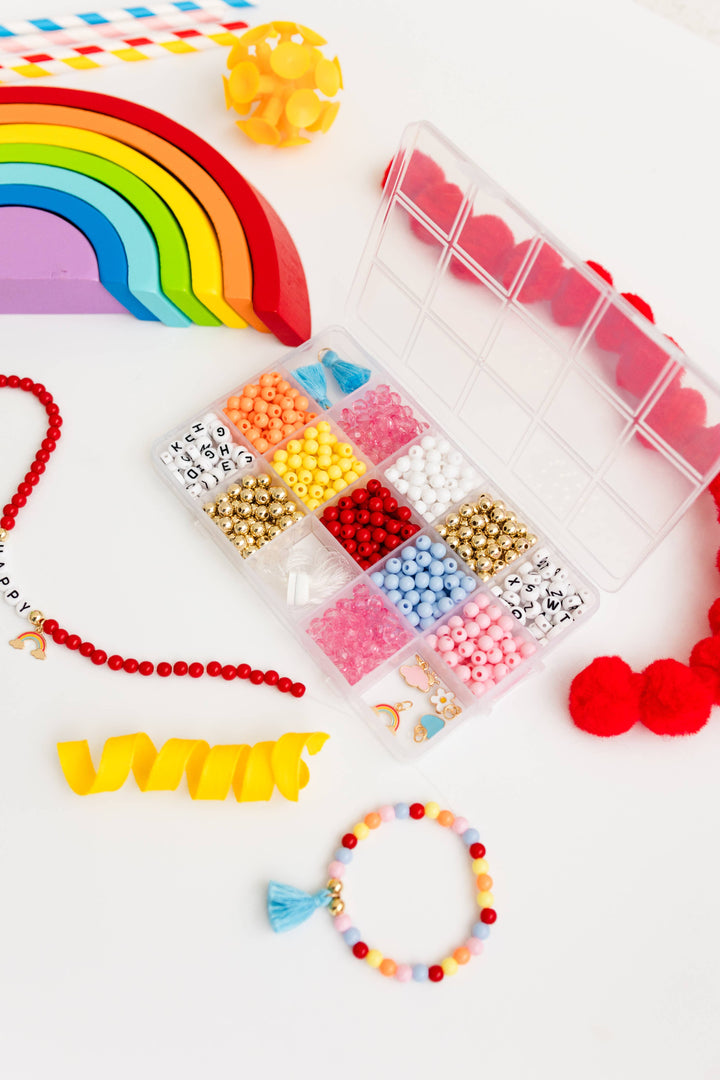 Color My World Rainbow DIY Stretchy Bracelet Craft Kit