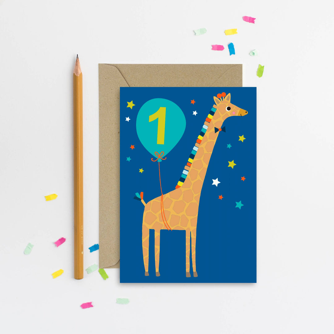 Age 1 Blue Kid's Birthday Card | Children’s Birthday Card