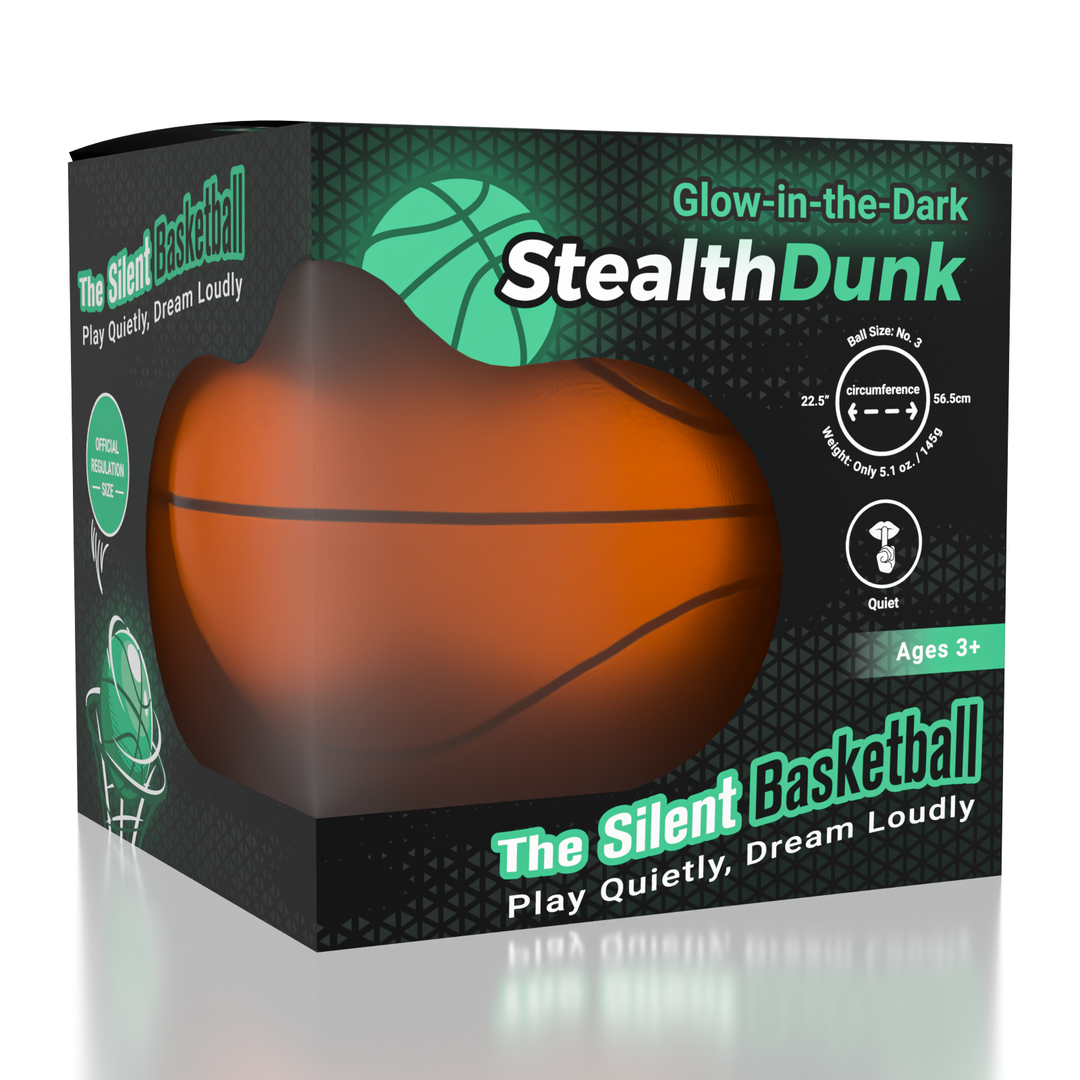 StealthDunk Glow-in-the-Dark Silent Basketball No. 3 Kids' Size