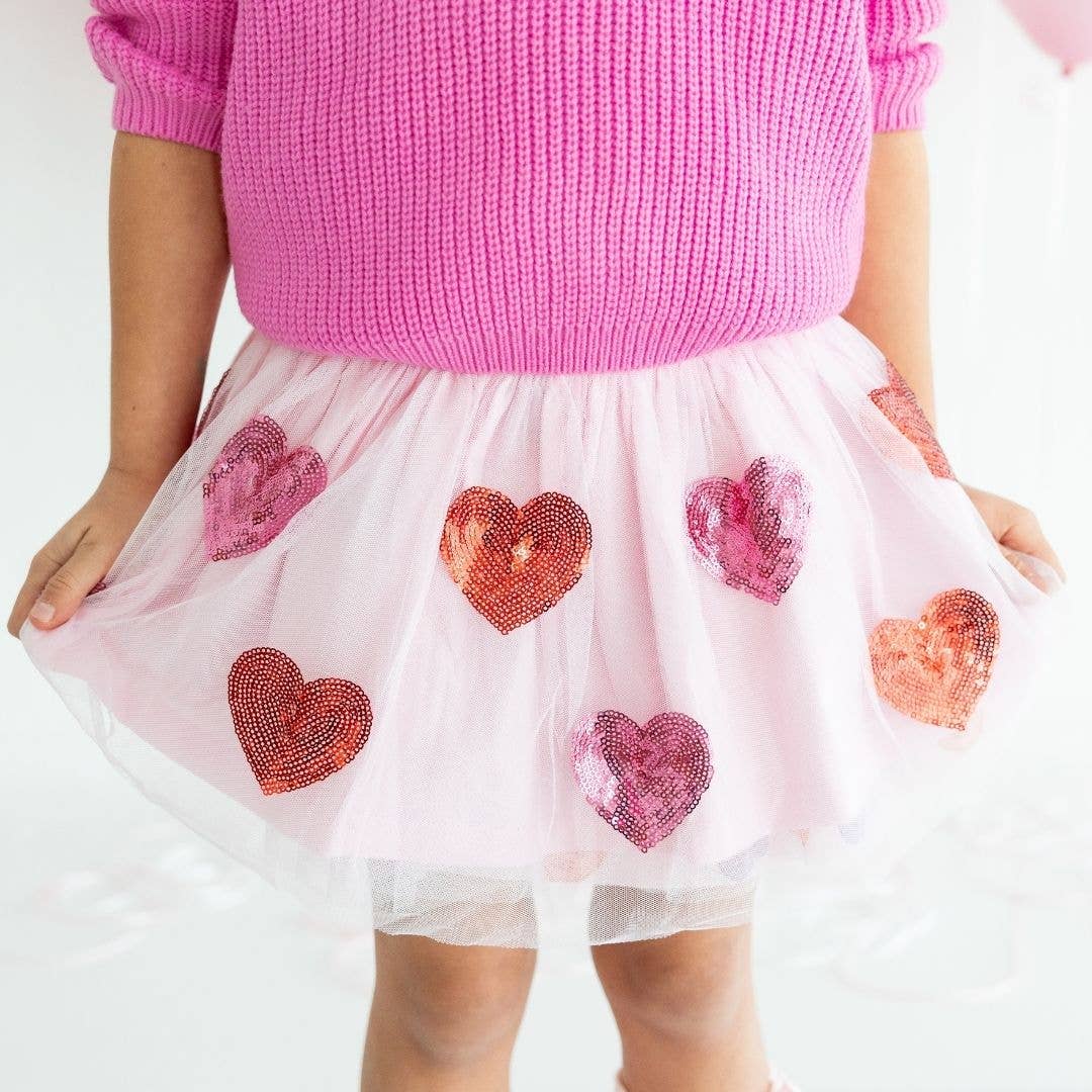 Sequin Heart Valentine's Day Tutu - Girls Clothes: 4-6Y