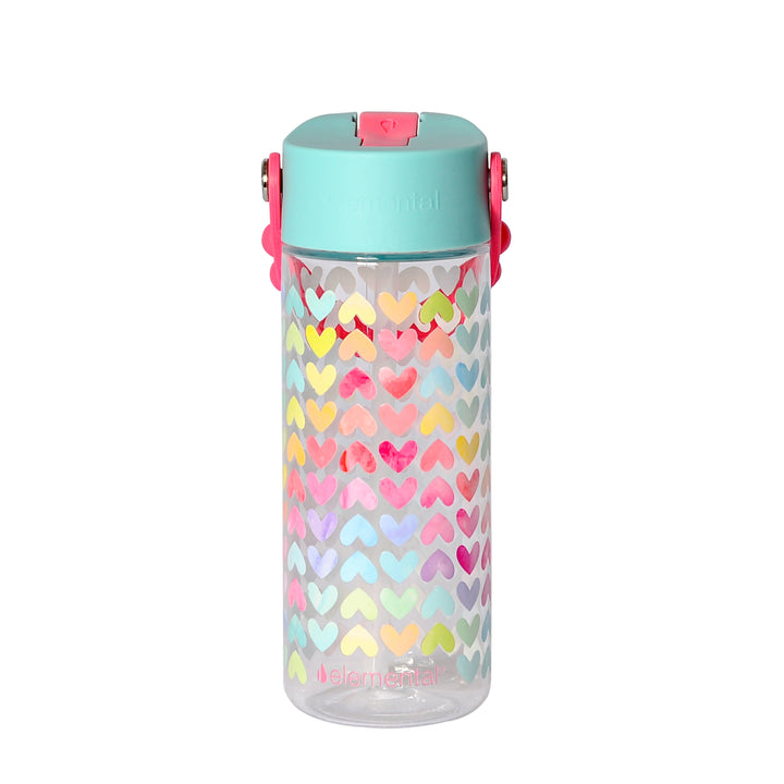 18oz Splash Pop Bottle - Rainbow Heart