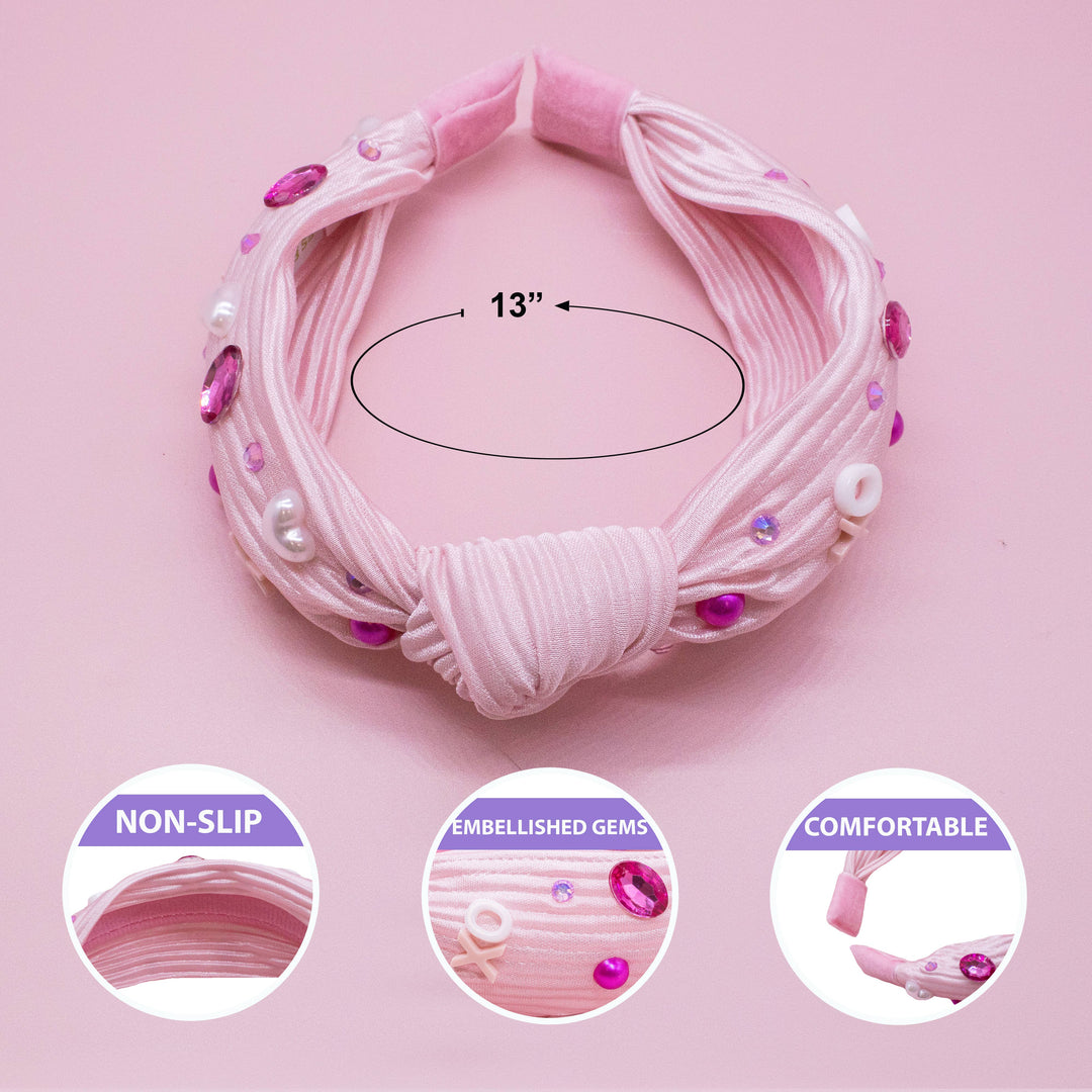 Valentine's Day Embellished Knot Headband