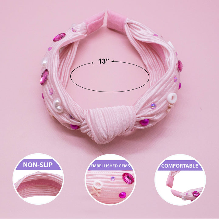 Valentine's Day Embellished Knot Headband