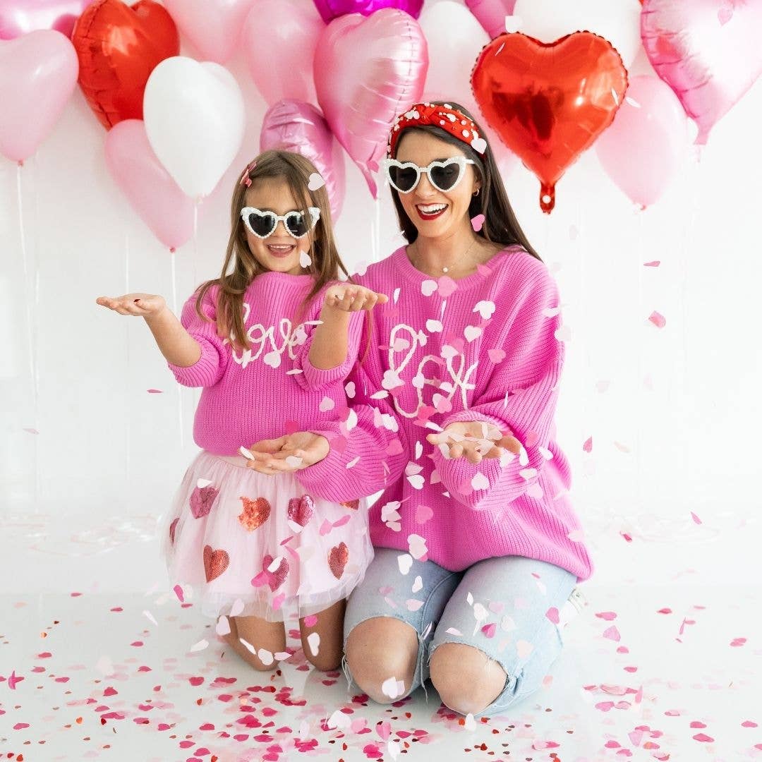 Love Valentine's Day Knit Sweater -5/6Y
