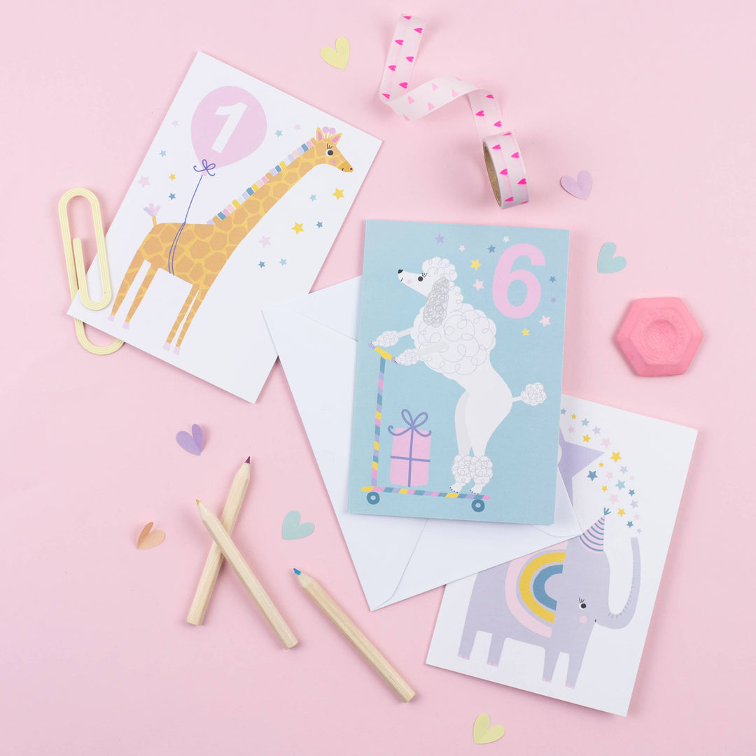 Age 1 Pink Kid's Birthday Card | Children’s Birthday Card