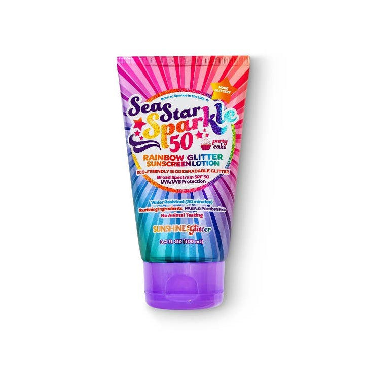 Sea Star Sparkle Party Cake SPF 50 Glitter Sunscreen