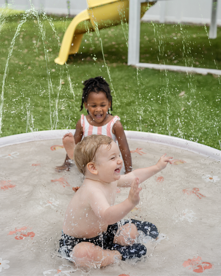 Sprinkler Splash Pad for Kids - Oversized Backyard Sprinkler: Surf Paradise
