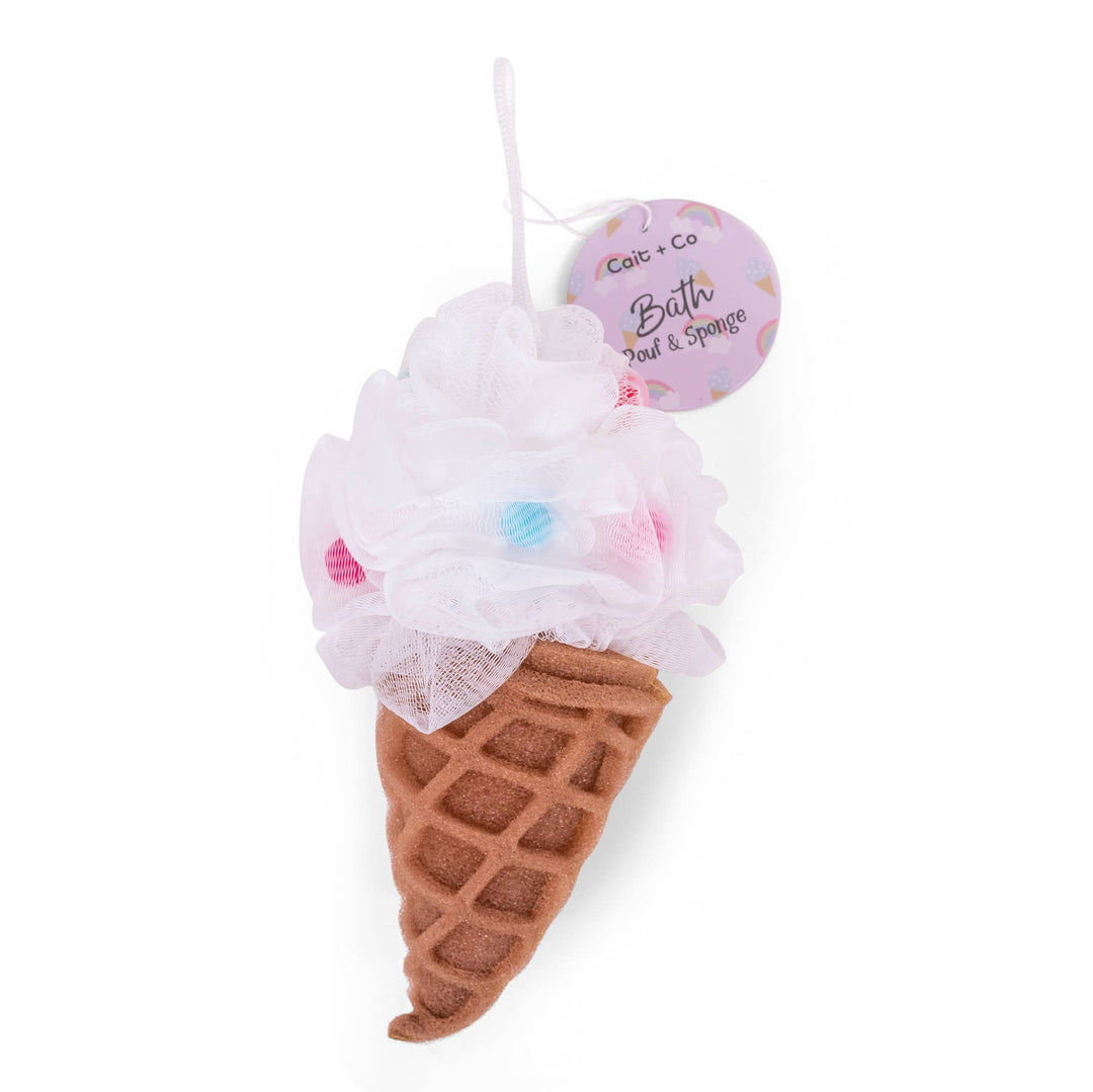 Forever Young-Bath Pouf & Sponge-Ice Cream - White