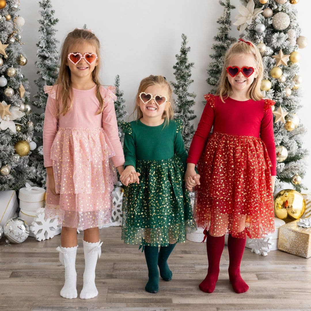 Scarlett Shimmer Christmas Long Sleeve Tutu Dress: 4T Scarlett Shimmer Christmas Long Sleeve Tutu Dress: 4T