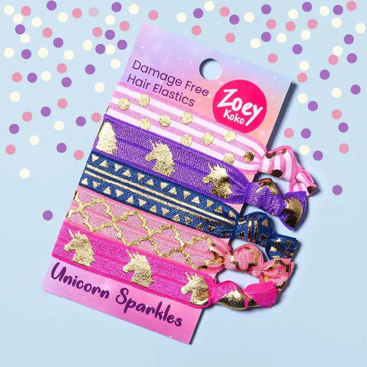 Unicorn Sparkles Damage Free Hair Ties