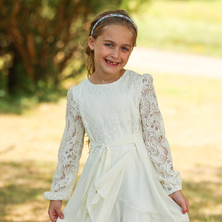 Thin Floral Headband - Non Slip Hair Accessories for Kids: Light Blue