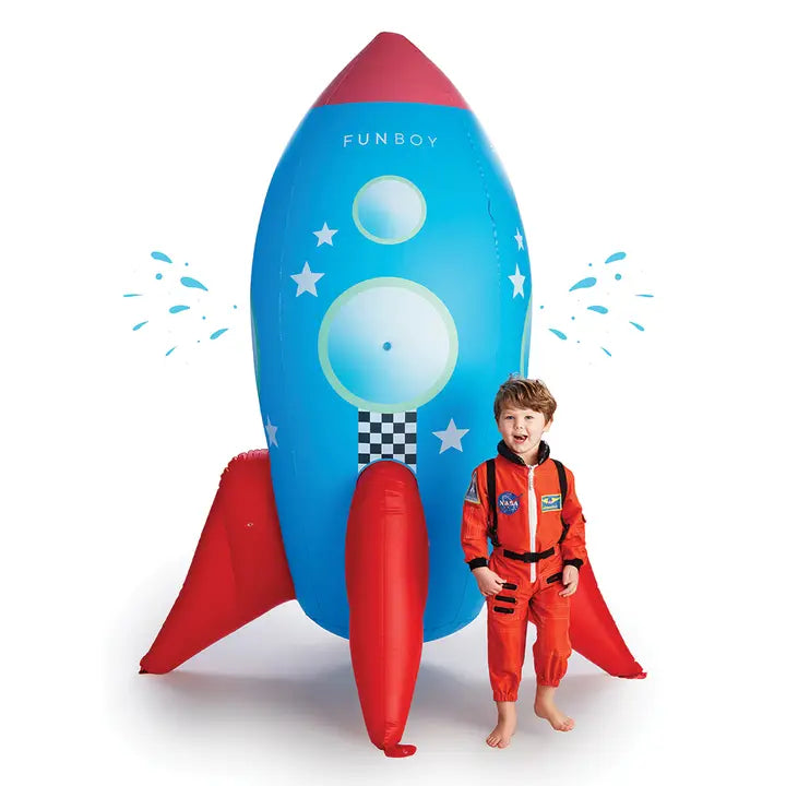 Outside Inflatable Rockets Inflatable Backyard Rocketship Sprinkler – Nantucket Kids
