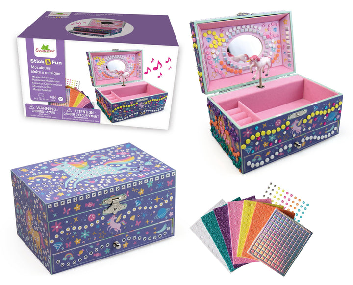 Stick'N Fun - 3D Mosaics Music Box Unicorn - 5y+
