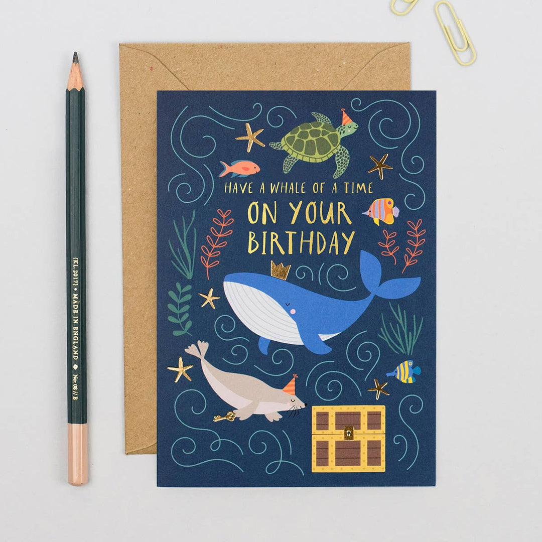 Whale of a Time Birthday Card For Kids | Fun Children’s Card
