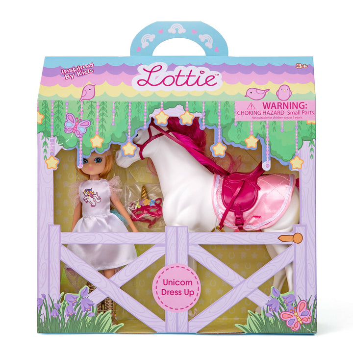 Unicorn Lottie Dress Up Doll & Set