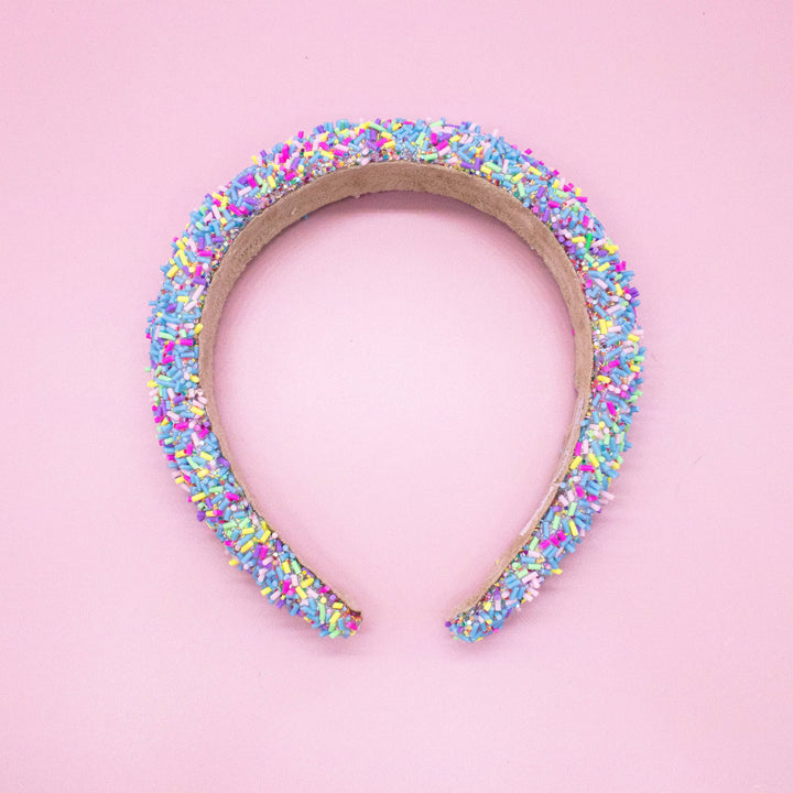 Padded Sprinkles Headband: Light Blue