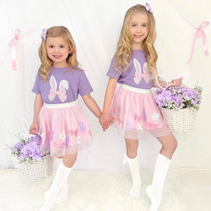 Bunny Bow Sequin Easter Tutu - Girls Clothes: 4-6Y