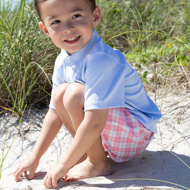 Set Sail Pima Polo-Chatham Bars Blue
