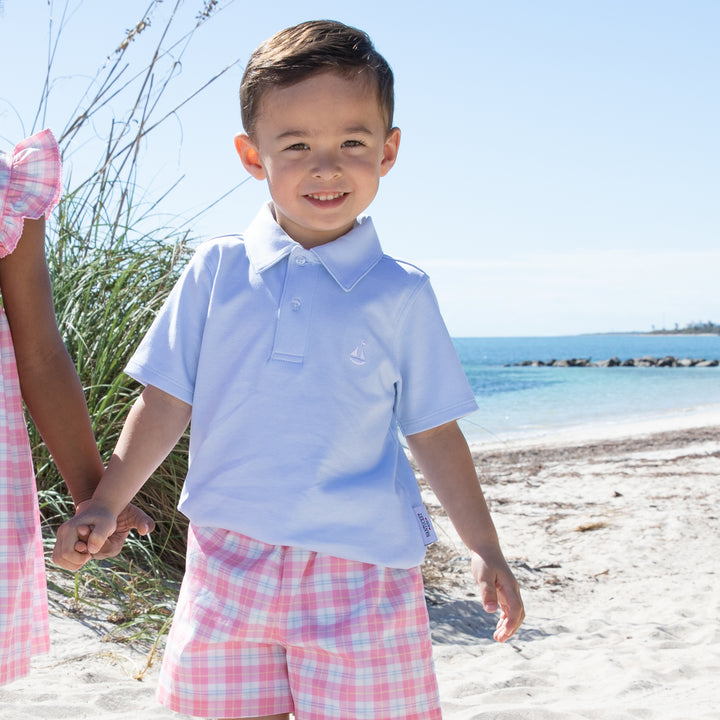Set Sail Pima Polo-Chatham Bars Blue