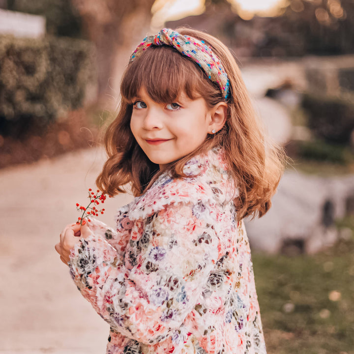 Kids Knot Headband - Confetti Hair Accessories for Girls: Aqua