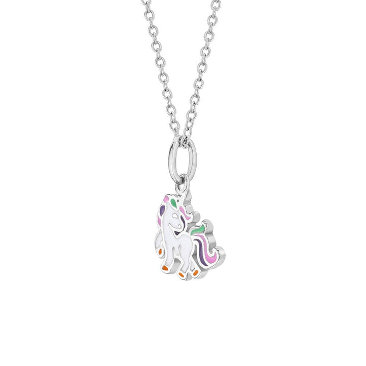 Fancy Unicorn Kid / Girls Pendant/Necklace - Sterling Silver