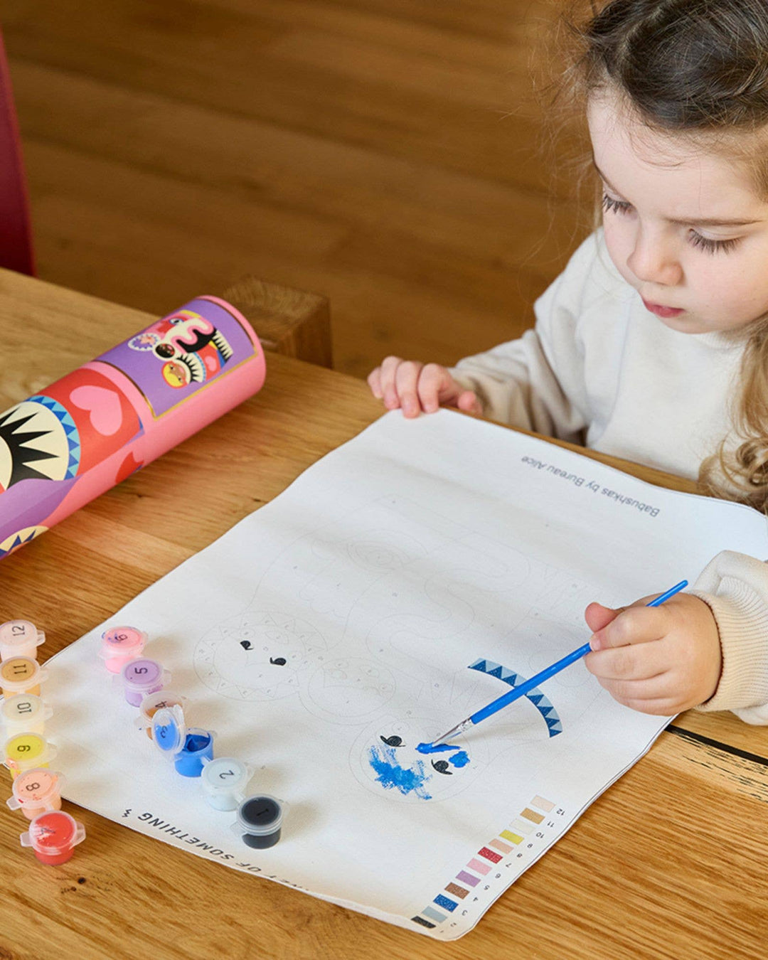 Paint by Numbers Kit & Canvas for Kids - Babushkas
