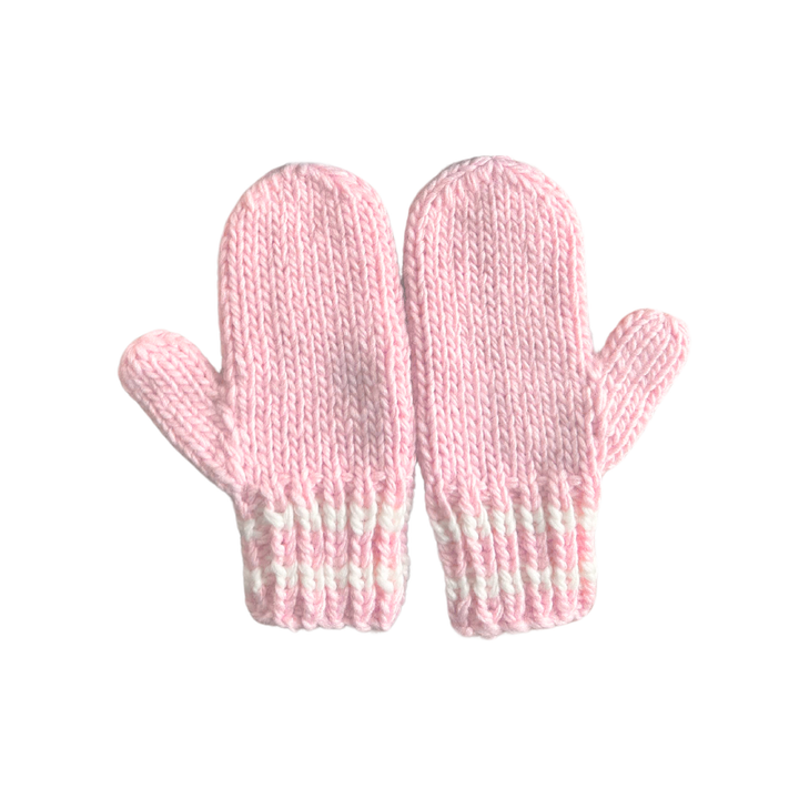Pink Knit Mittens: Kid (3-7 y.o.)