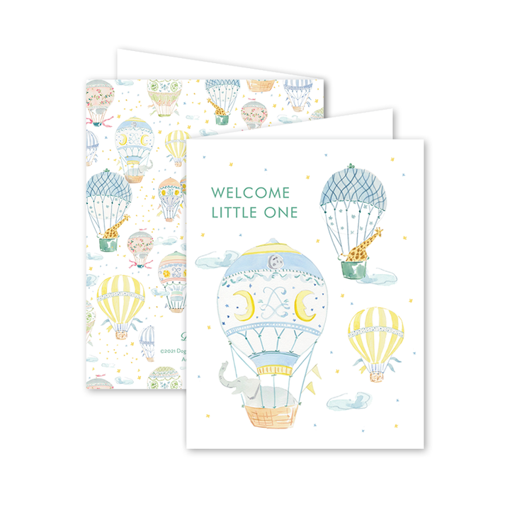 Balloon Festival Baby Card: Single Card