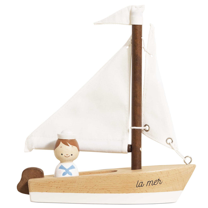 Wooden Sailing Boat &amp; Captain