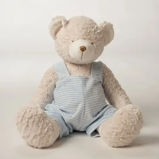 18" Stuffed Bear-Blue Overalls