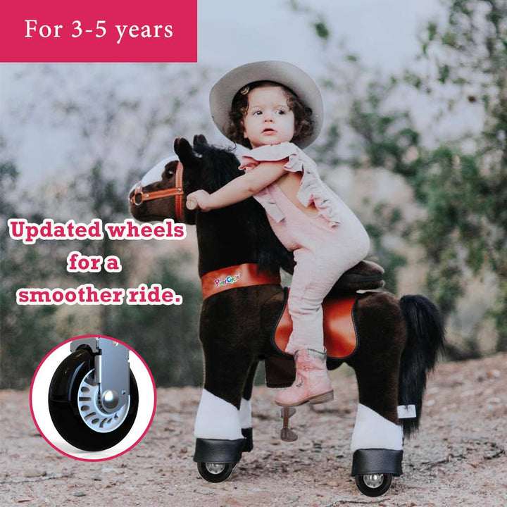 PonyCycle Ride-On Chocolate Brown Horse Model U for age 3-5