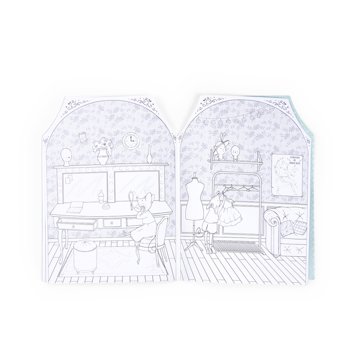 Coloring Book w/ stickers Little School Of Dance