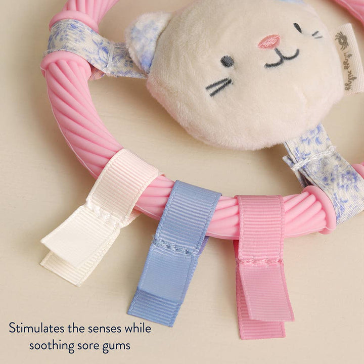 *NEW* Itzy Ring Pal™ - Teething Ring with Plush Character: Pink Kitty