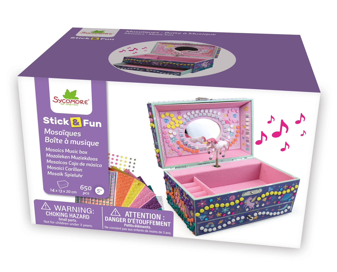 Stick'N Fun - 3D Mosaics Music Box Unicorn - 5y+