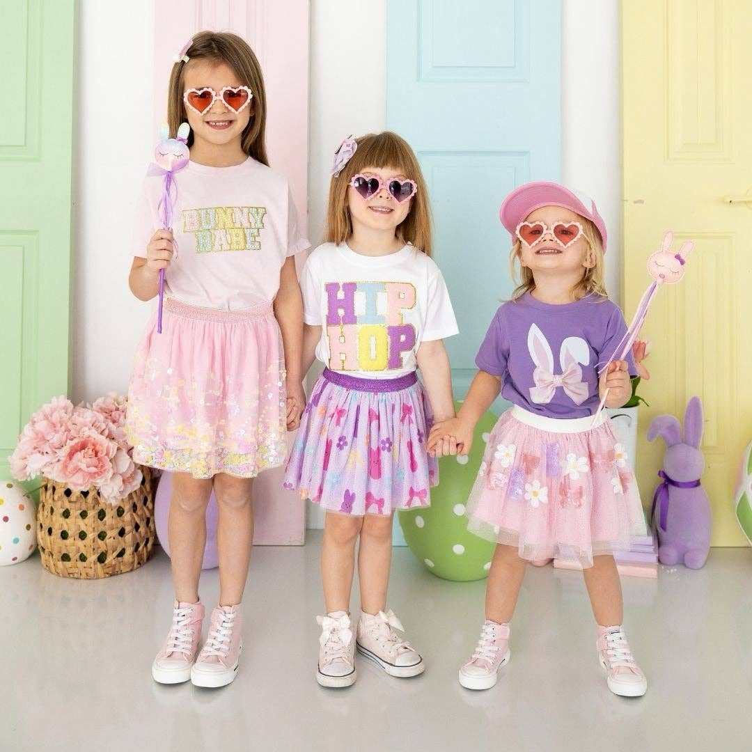 Bunny Bow Sequin Easter Tutu - Girls Clothes: 4-6Y