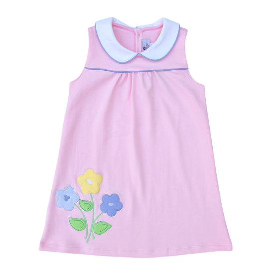Darcy Dress with Spring Meadow Flower Applique