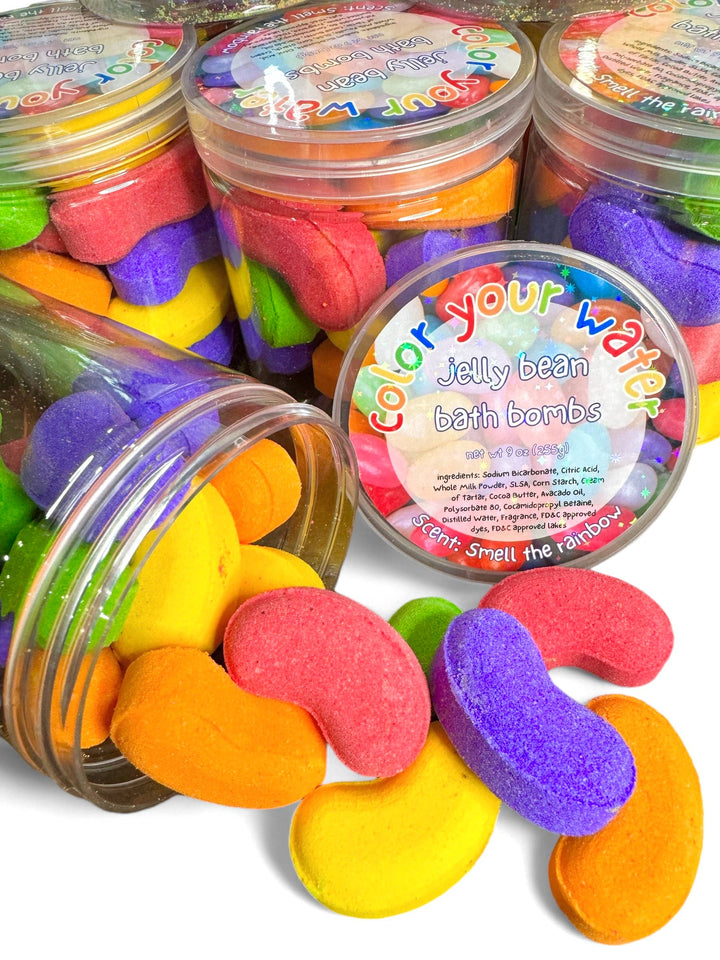 Jar of Jelly Bean Bath Bombs
