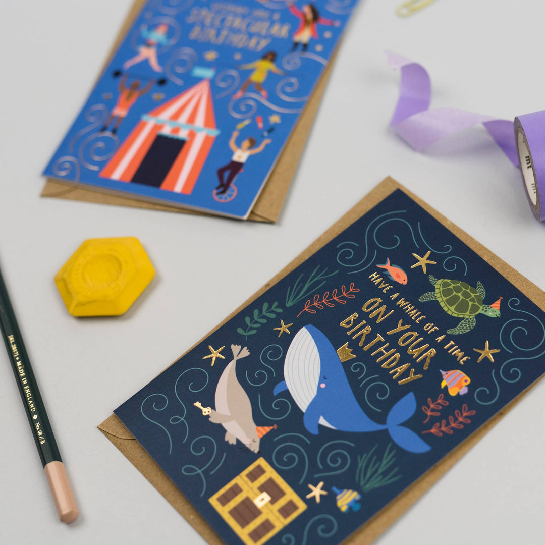 Whale of a Time Birthday Card For Kids | Fun Children’s Card