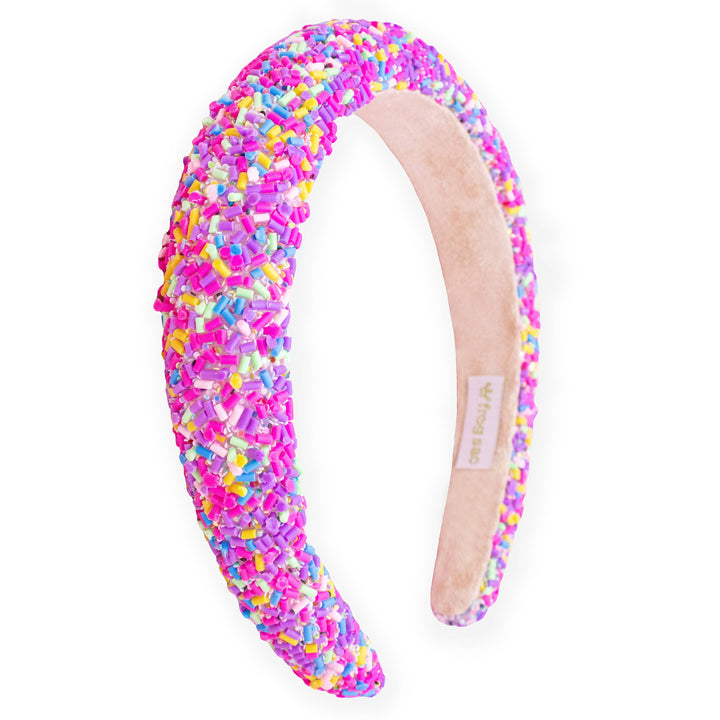 Padded Sprinkles Headband: Purple