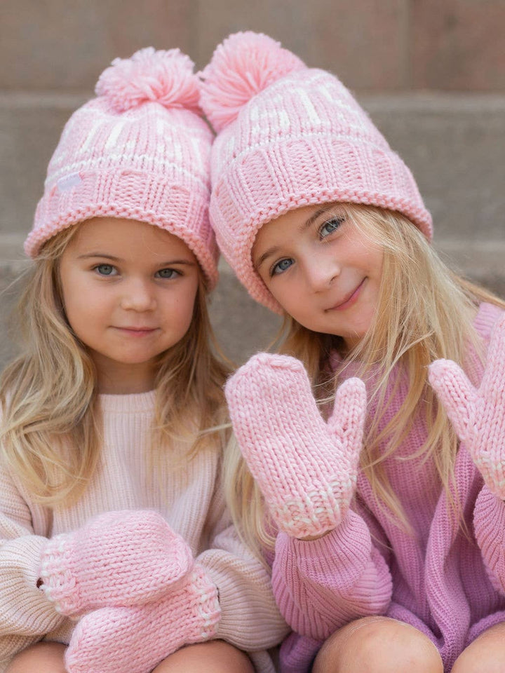 Pink Knit Mittens: Baby/Toddler (3-36 months)