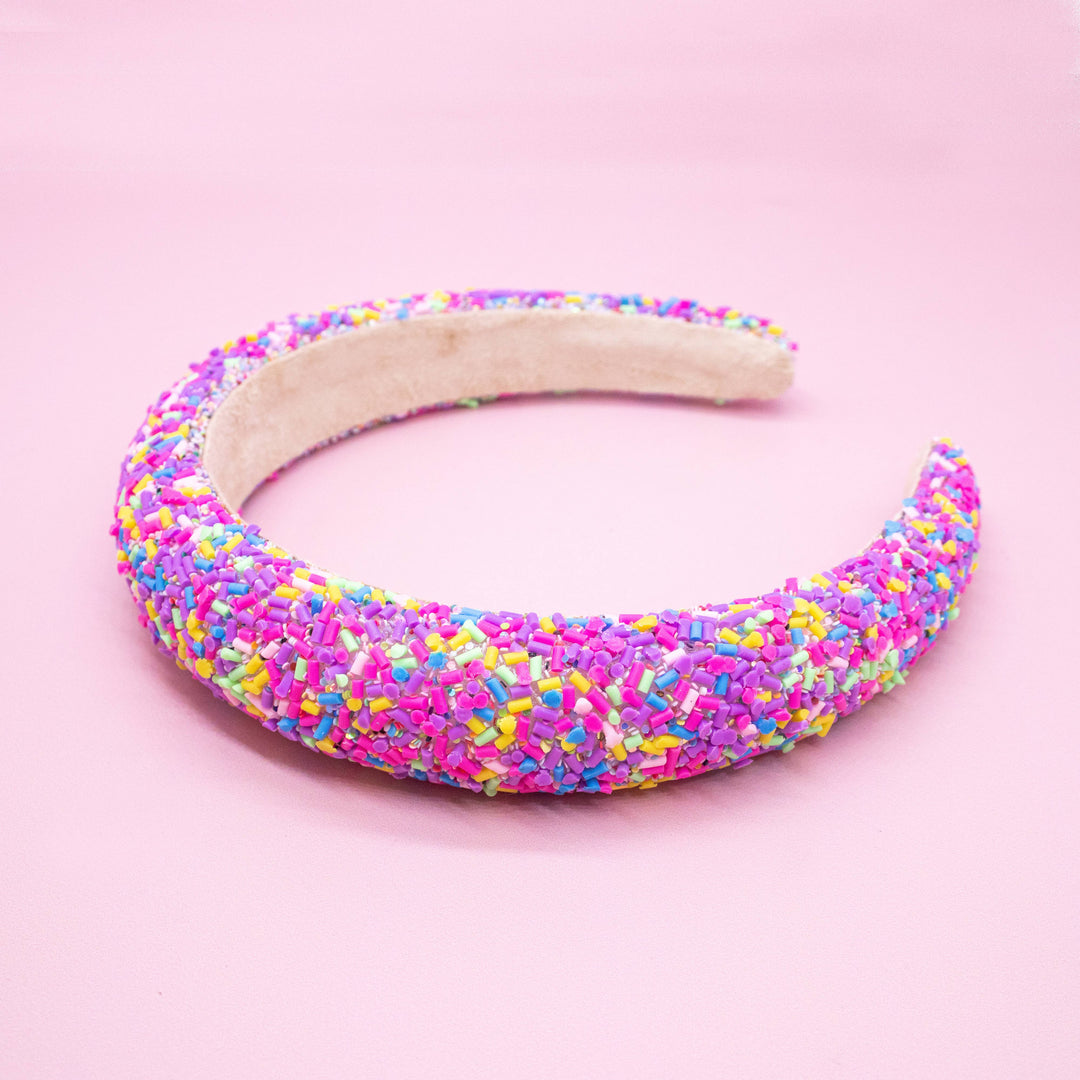 Padded Sprinkles Headband: Purple