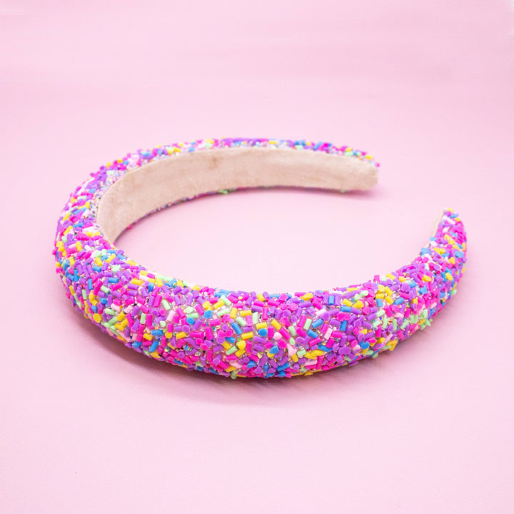Padded Sprinkles Headband: Purple