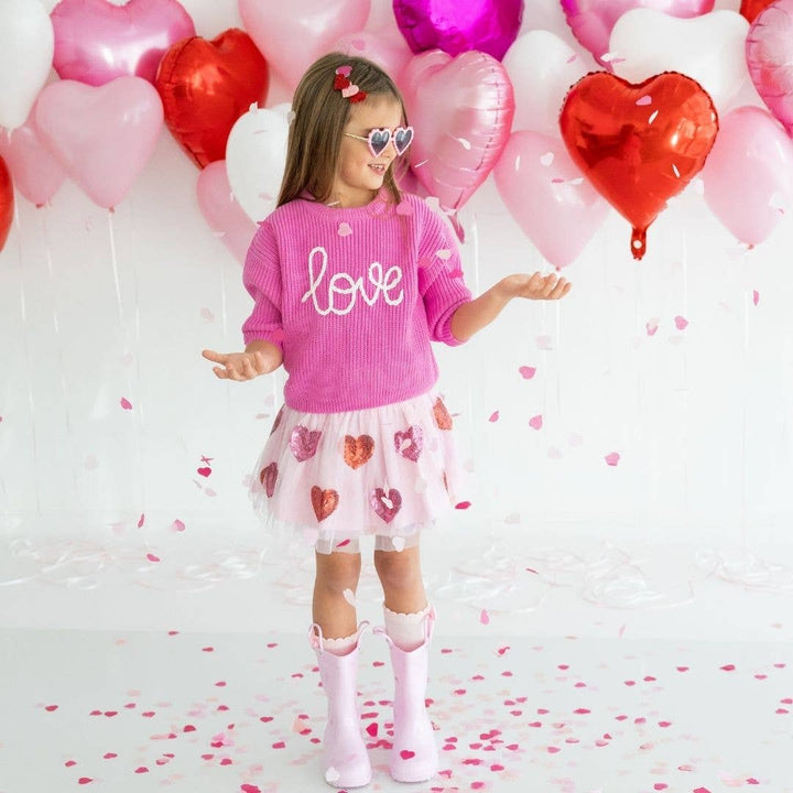 Sequin Heart Valentine's Day Tutu - Girls Clothes: 4-6Y