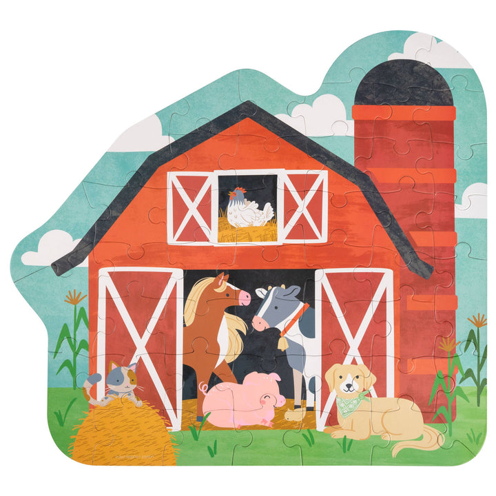 Shaped Jigsaw Puzzle: Farm