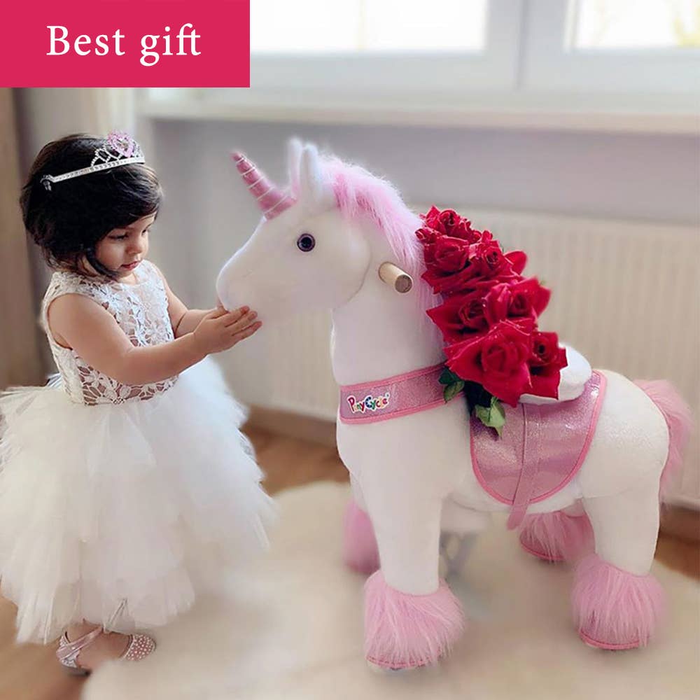 PonyCycle Ride-On Pink Unicorn Model U for age 3-5