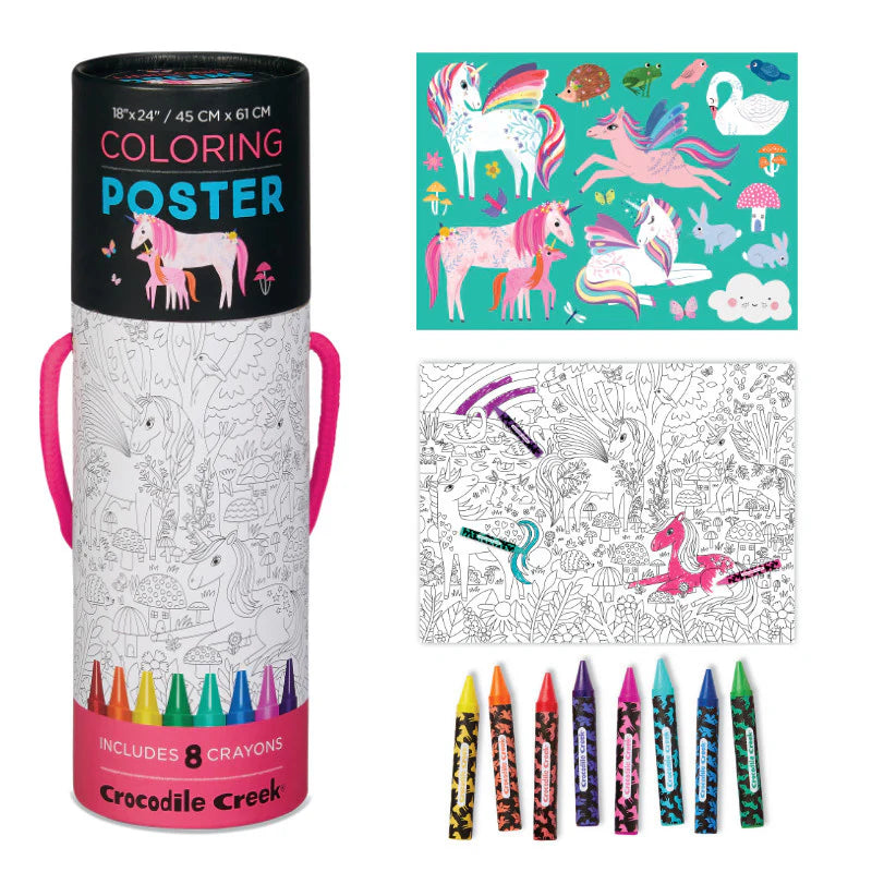 Coloring Poster Art Set-Unicorn Dreams
