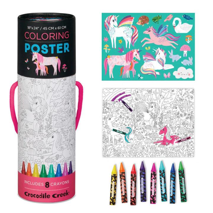 Coloring Poster Art Set-Unicorn Dreams